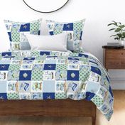 Under the Sea Patchwork Blanket – Sea Life Cheater Quilt, rotated