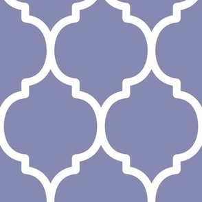 Extra Large Moroccan Tile Pattern - Cool Grey and White