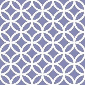 Interlocked Circles Pattern - Cool Grey and White