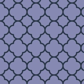 Quatrefoil Pattern - Cool Grey and Medium Charcoal