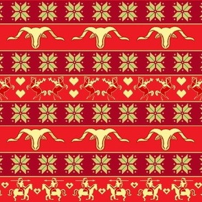 Red cowboy christmas sweater