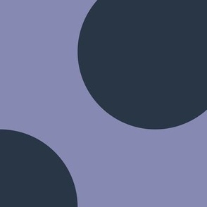 Jumbo Polka Dot Pattern - Cool Grey and Medium Charcoal