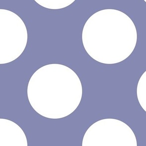 Large Polka Dot Pattern - Cool Grey and White