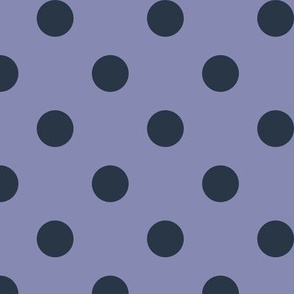 Big Polka Dot Pattern - Cool Grey and Medium Charcoal
