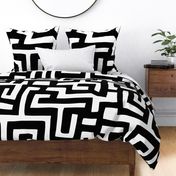 African Contemporary Kuba - Large Scale - Black White - Design 12382652