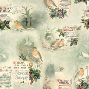 Vintage Christmas Robins 