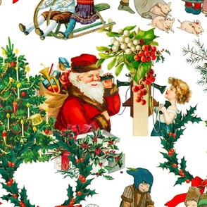 Christmas ,vintage,santa,festive,Christmas tree 