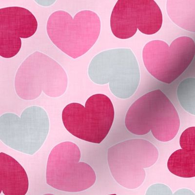 Groovy Mixed Valentine Hearts (pink) medium 