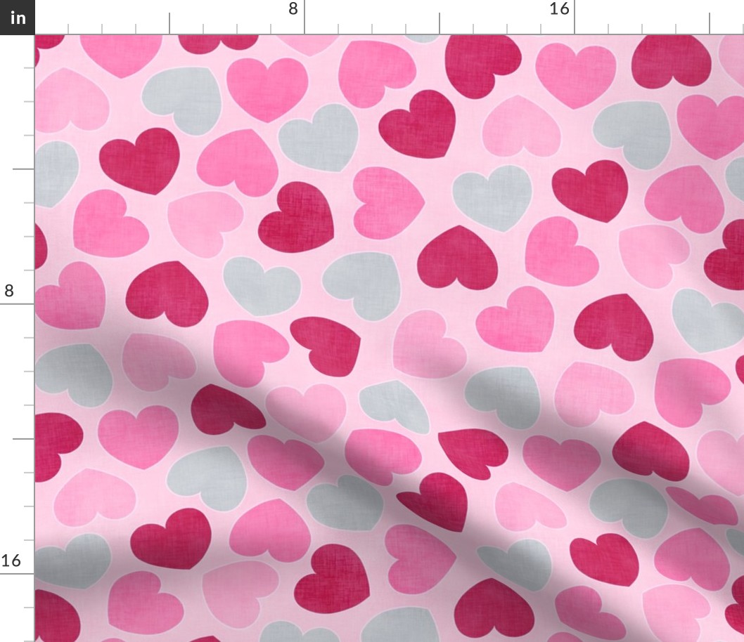 Groovy Mixed Valentine Hearts (pink) medium 