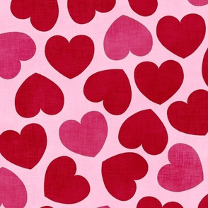 Groovy Red & Raspberry Valentine Hearts (pink) XL