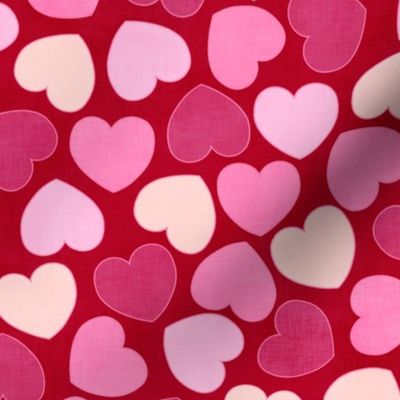 Groovy Mixed Valentine Hearts (red) medium 