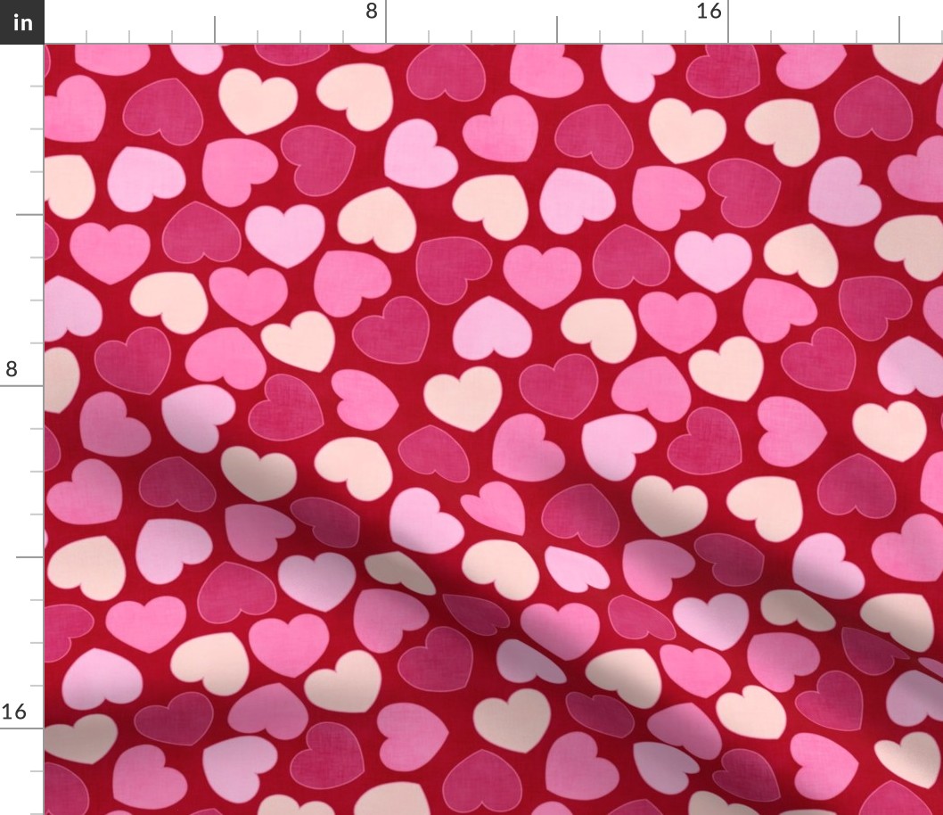 Groovy Mixed Valentine Hearts (red) medium 