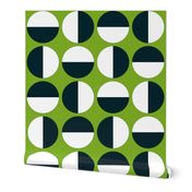 Mid-Century Circles Green 6in.