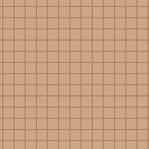 Grid Pattern - Hazelnut and Almond