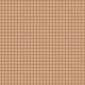 Small Grid Pattern - Hazelnut and Almond