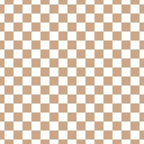 Checker Pattern - Hazelnut and White