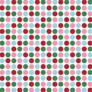 polka dots multi one SM red green blue pink - christmas wish collection