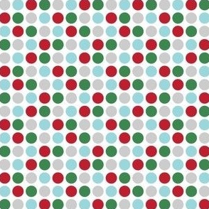 polka dots multi two SM red green blue grey - christmas wish collection