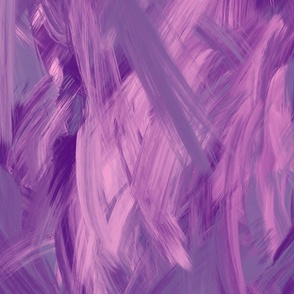 Purple POW! Abstract oil paint brush strokes