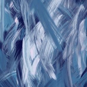 Wild Blue Abstract Oil Paint, Jumbo