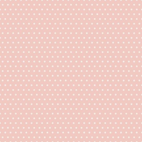 Light Pink Off White Polka Claire Bright Dot 6x6