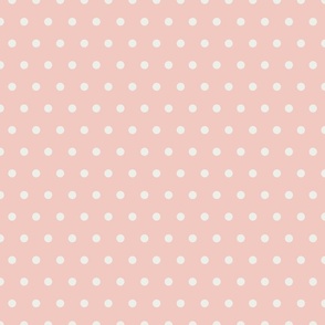 Light Pink Off White Claire Bright Polka Dot 12x12