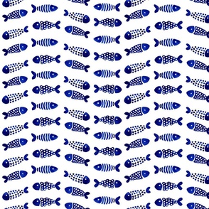 Blue fish waves