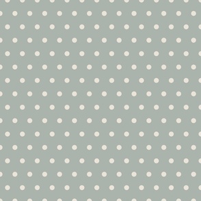 Blue and Cream Polka Dot Claire 12x12