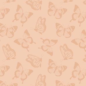 Pink Tonal Butterflies Claire 12x12
