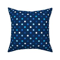 Polka Dots in Blue, Sky & White Large