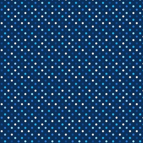 Polka Dots in Blue, Sky & White Small