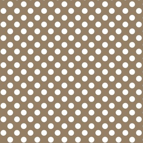 Polka Dots in Fawn & White Large