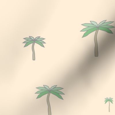  Palmtrees on apricot