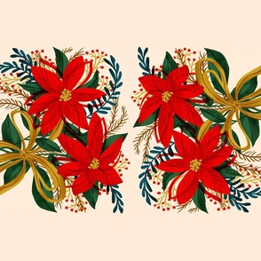 Pretty Poinsettias ~ Tea Towel