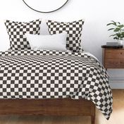 XLARGE checkerboard fabric -muted black and cream fabric