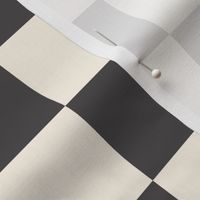 XLARGE checkerboard fabric -muted black and cream fabric