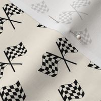 MEDIUM  checkered flag fabric - racing fabric, cars fabric, kart