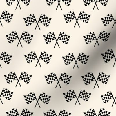 MEDIUM  checkered flag fabric - racing fabric, cars fabric, kart