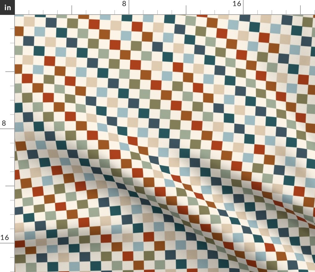 MEDIUM boys checkerboard fabric - checker fabric