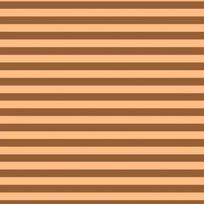 Horizontal Bengal Stripe Pattern - Cinnamon Spice and Orange Sherbet