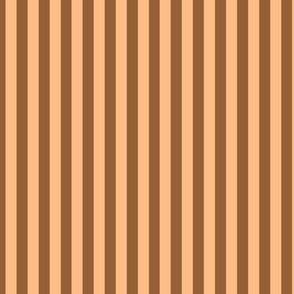 Vertical Bengal Stripe Pattern - Cinnamon Spice and Orange Sherbet
