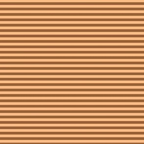 Small Horizontal Bengal Stripe Pattern - Cinnamon Spice and Orange Sherbet