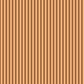 Small Vertical Bengal Stripe Pattern - Cinnamon Spice and Orange Sherbet