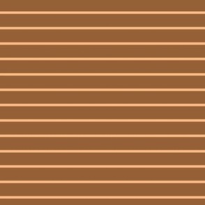 Horizontal Pin Stripe Pattern - Cinnamon Spice and Orange Sherbet