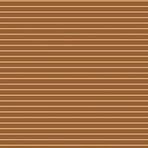 Small Horizontal Pin Stripe Pattern - Cinnamon Spice and Orange Sherbet
