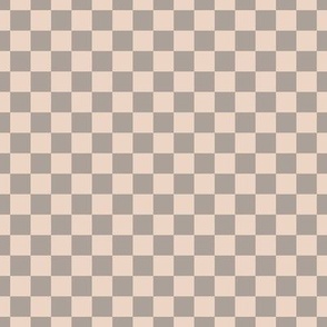 Checker Pattern - Pink Champagne and Grey Sandstone