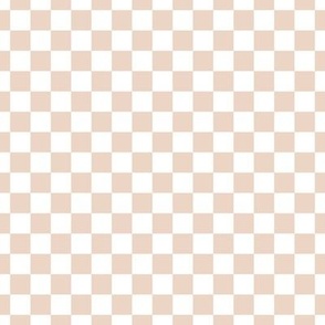 Checker Pattern - Pink Champagne and White