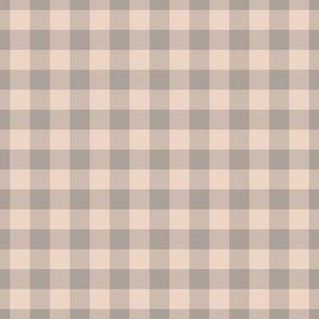 Gingham Pattern - Pink Champagne and Grey Sandstone