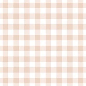 Gingham Pattern - Pink Champagne and White