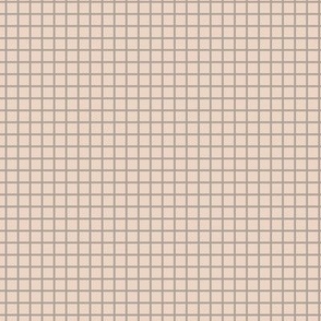 Small Grid Pattern - Pink Champagne and Grey Sandstone